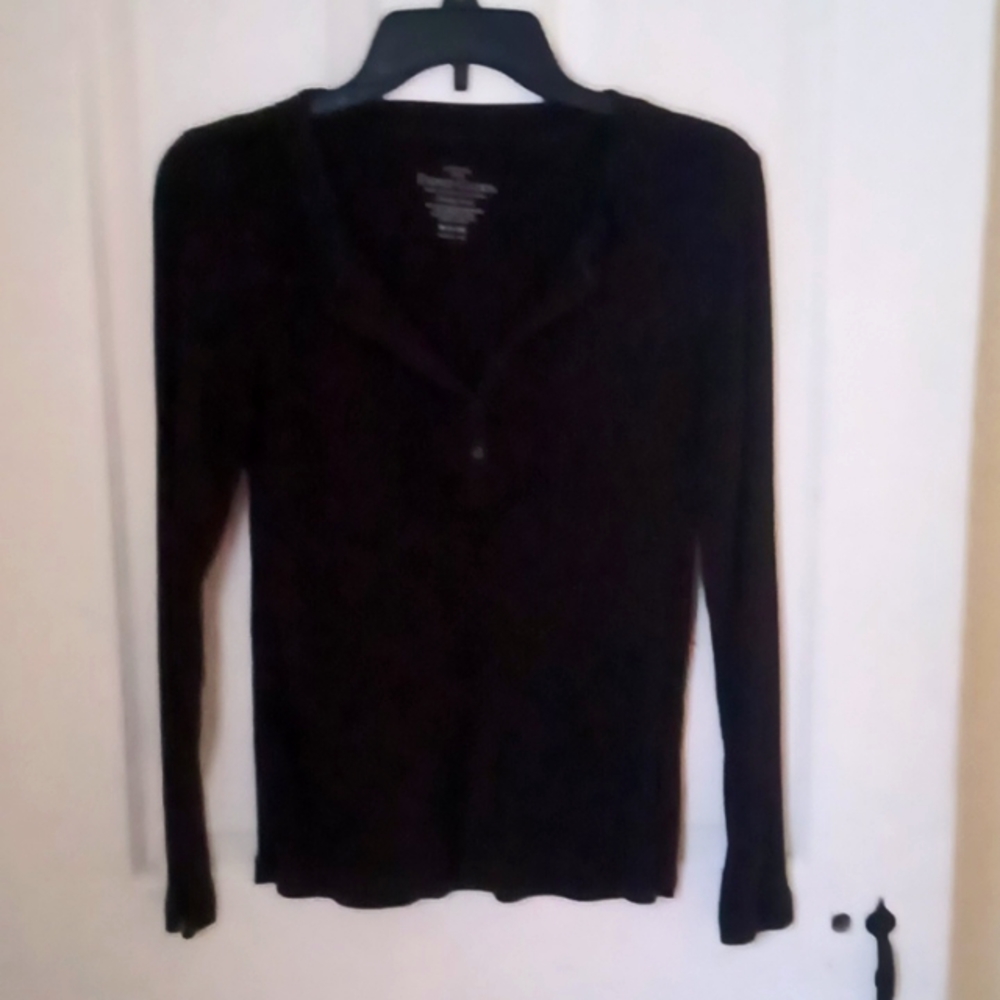 Black Half button up